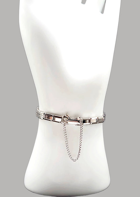 Vintage Style Ladies Partial Expansion Easily Sizeable Decorative Stainless Steel Watch Band for 8-10mm Watch Bands