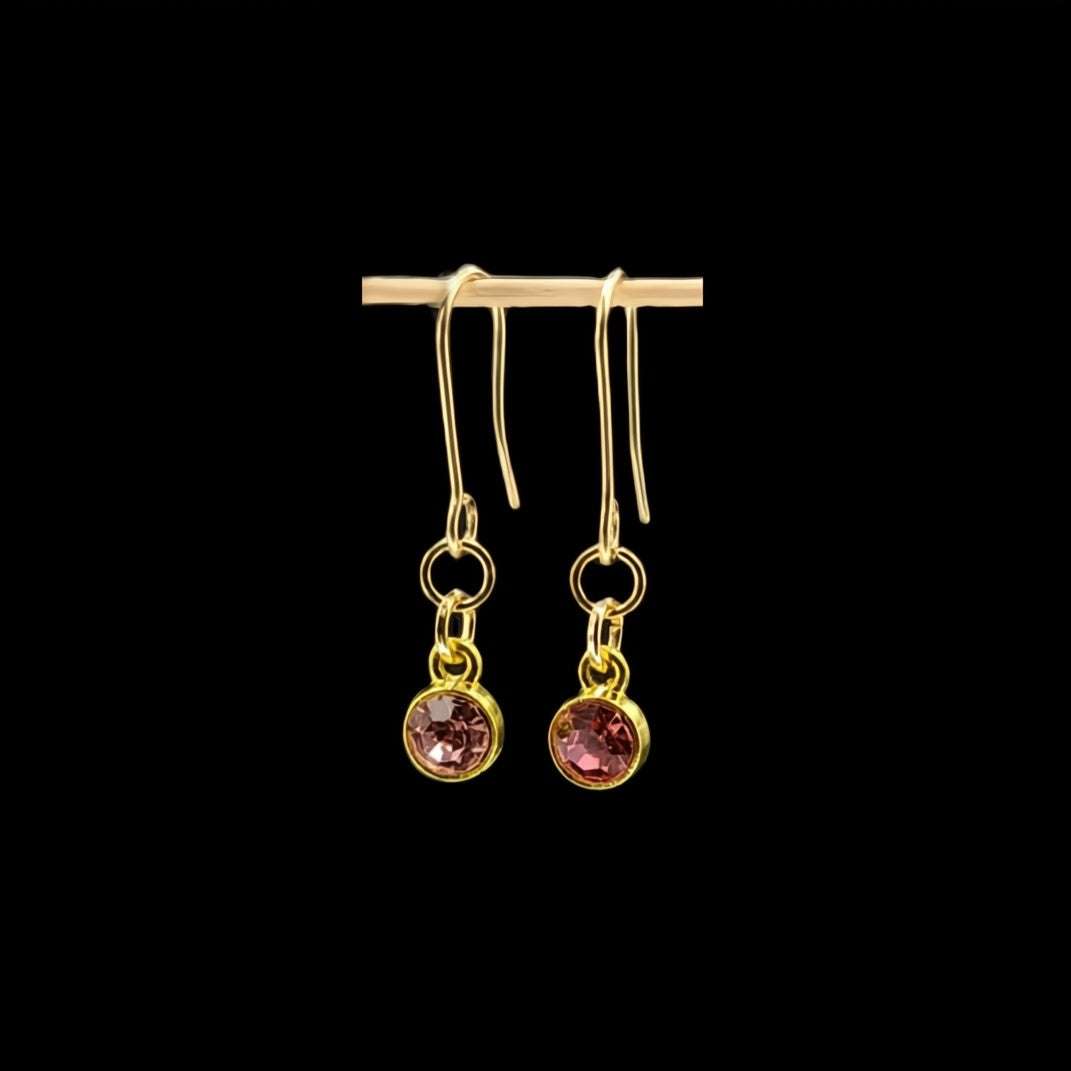 Birthstone Earrings-October in 14k Gold Plate, 14k Gold Fill & Brass