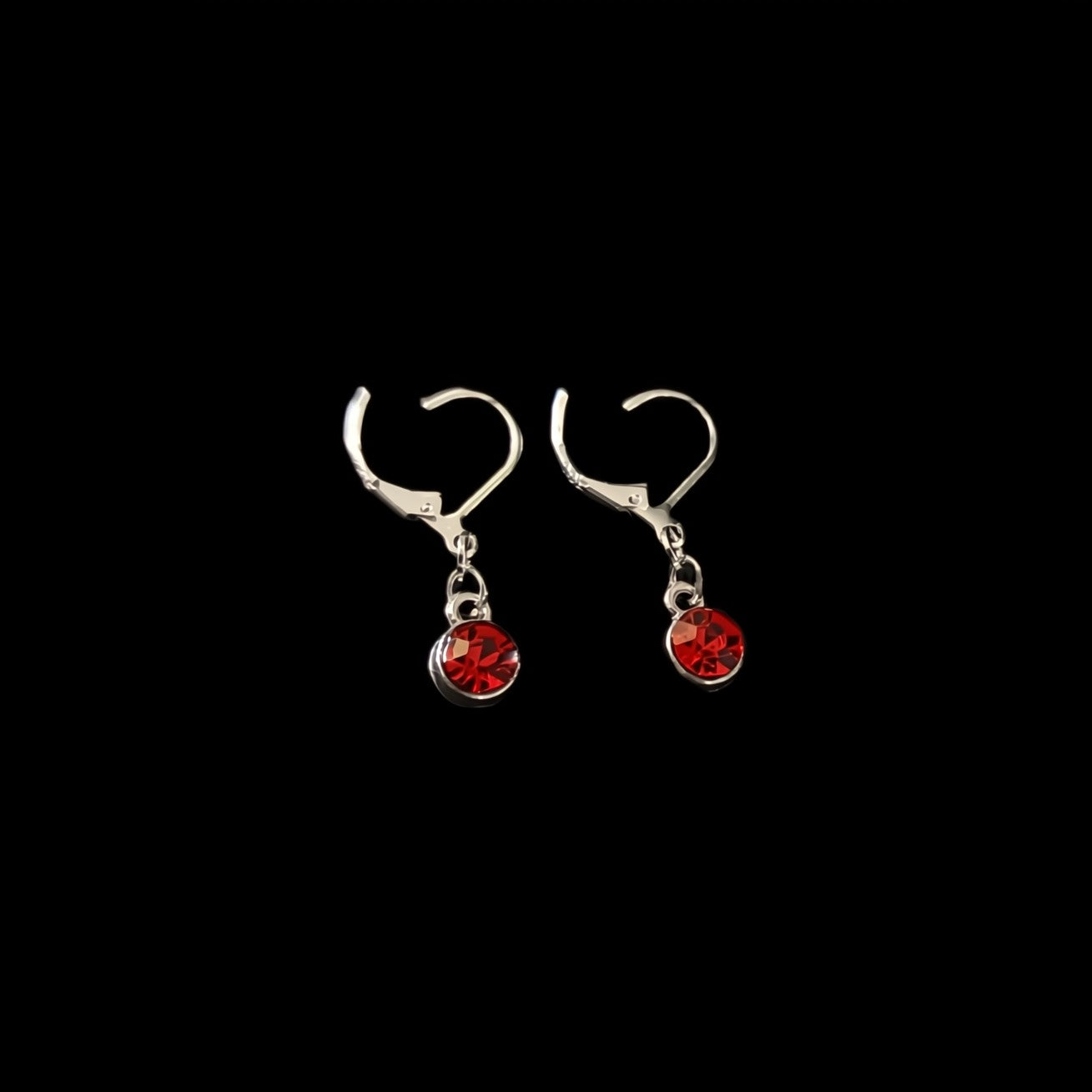 Birthstone Sets-January Earrings in Sterling Silver