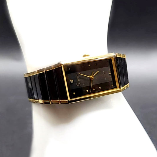 Ermex Diamond Mens Vintage Quartz Dress Watch
