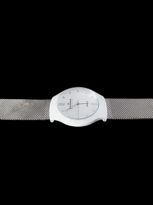 Skagen of Denmark Classy White With Crystals Quartz Watch