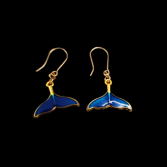 Blue Whale Tails-Earrings