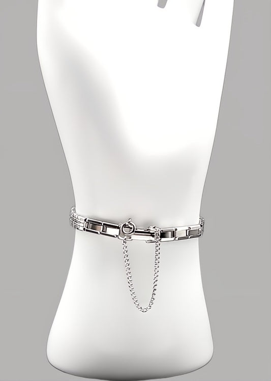Vintage Style Ladies Partial Expansion Easily Sizeable Decorative Stainless Steel Watch Band for 8-10mm Watch Bands