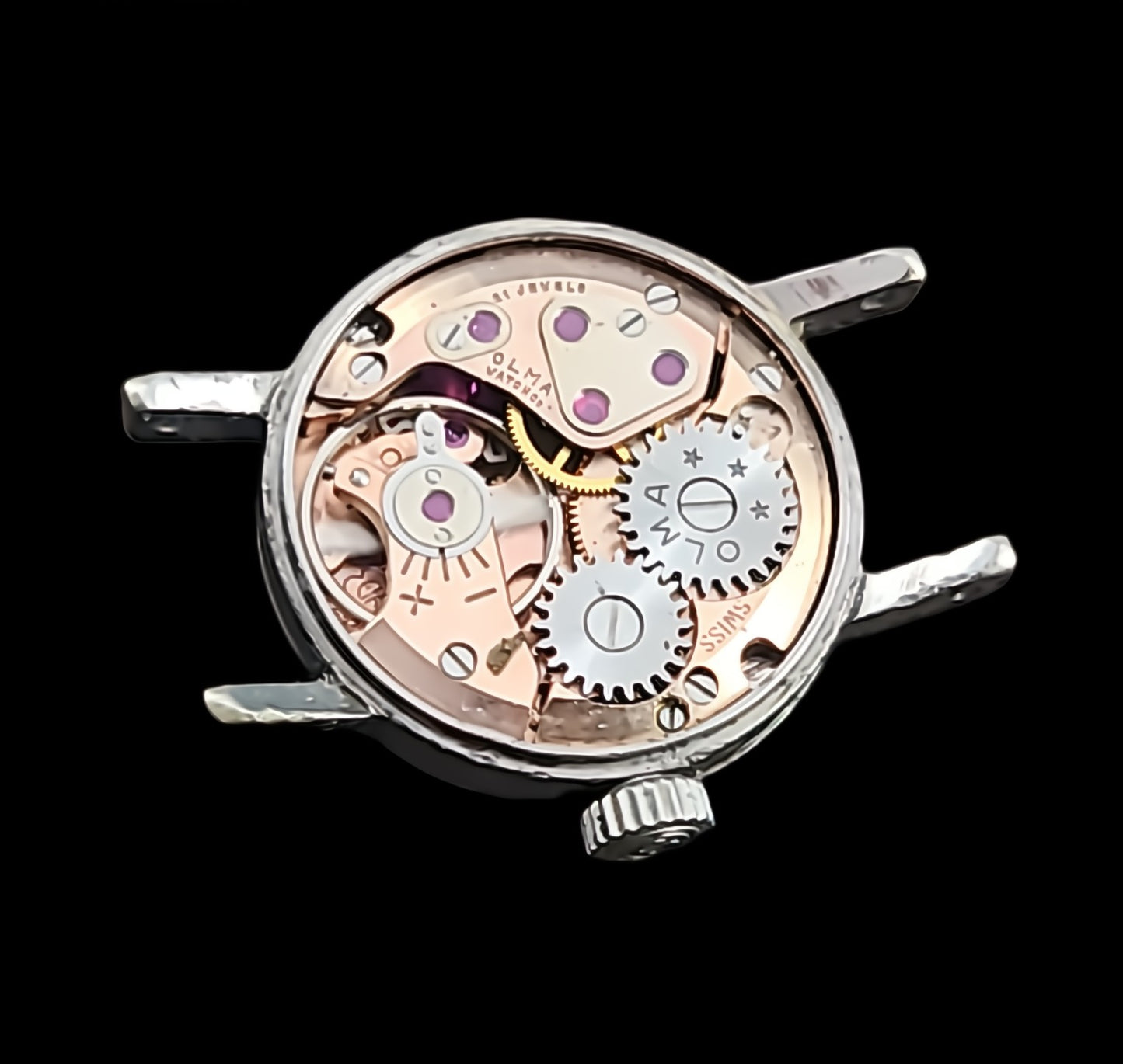 Olma Vintage Swiss 21-Jewel Wind Up Mechanical Silver Tiny Watch