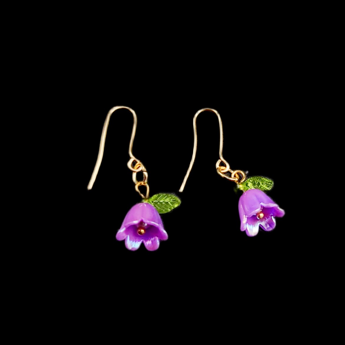 Bellflowers in Purple-Earrings