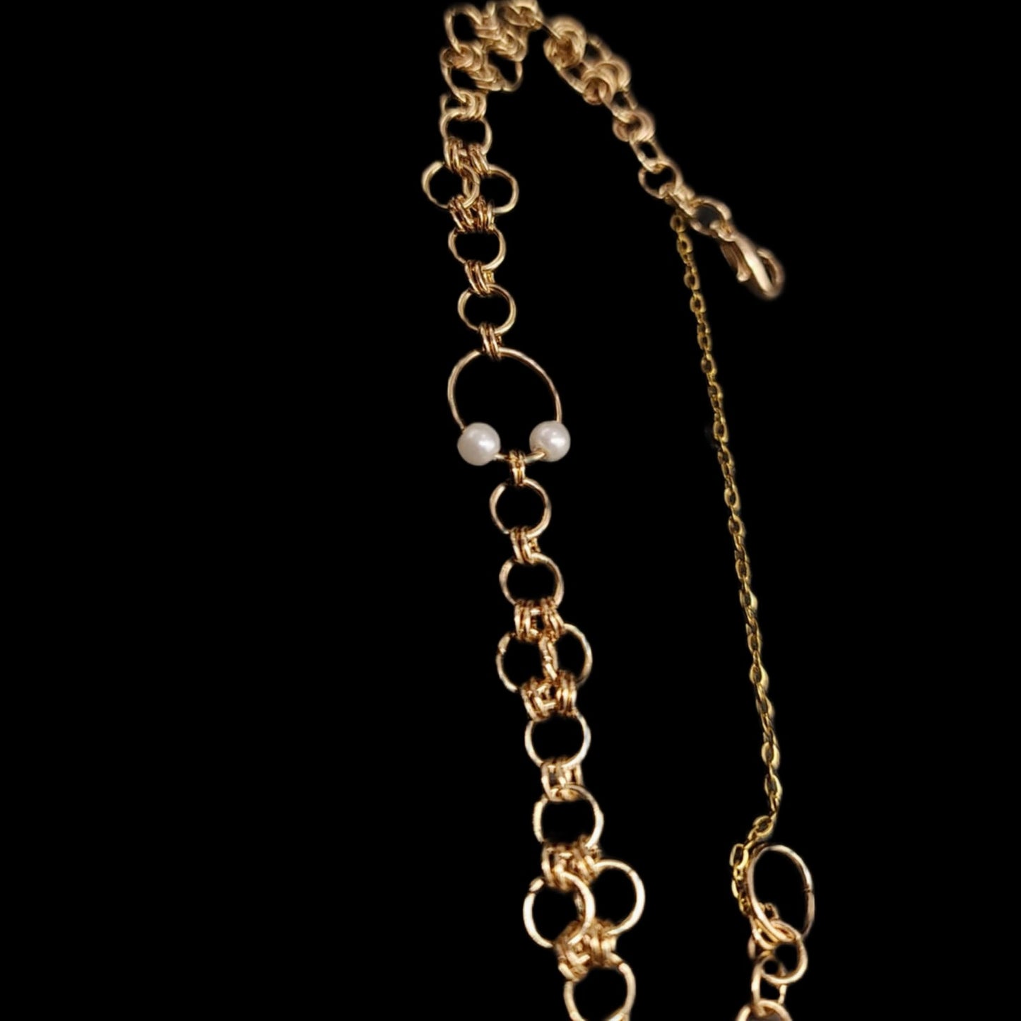 Queen Elizabeth I Pearl Collection-Gold Set Bracelet & Earrings