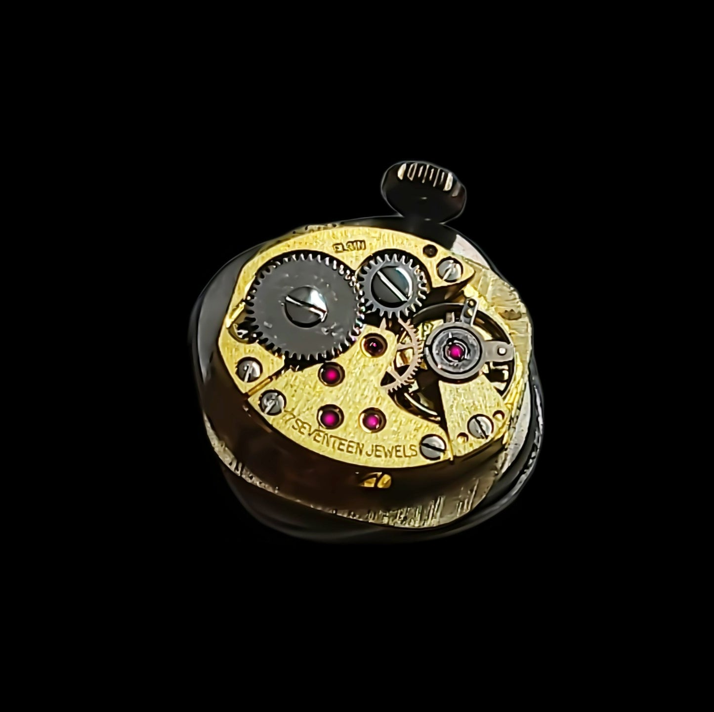 Elgin Made in France 17-Jewel Ladies Vintage Mechanical Watch in Brass