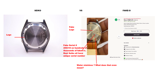 Real Seiko's VS Etsy Fake-O's
