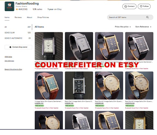 THE DARK SIDE OF THE WATCH INDUSTRY-COUNTERFEITS AND THE ECOMMERCE SITES WHO HELP AND PROMOTE THEM
