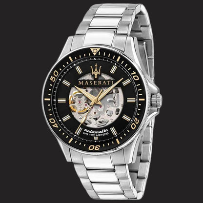 Maserati Men's Sfida Automatic Skeleton Dial Stainless Steel Watch R8823140002