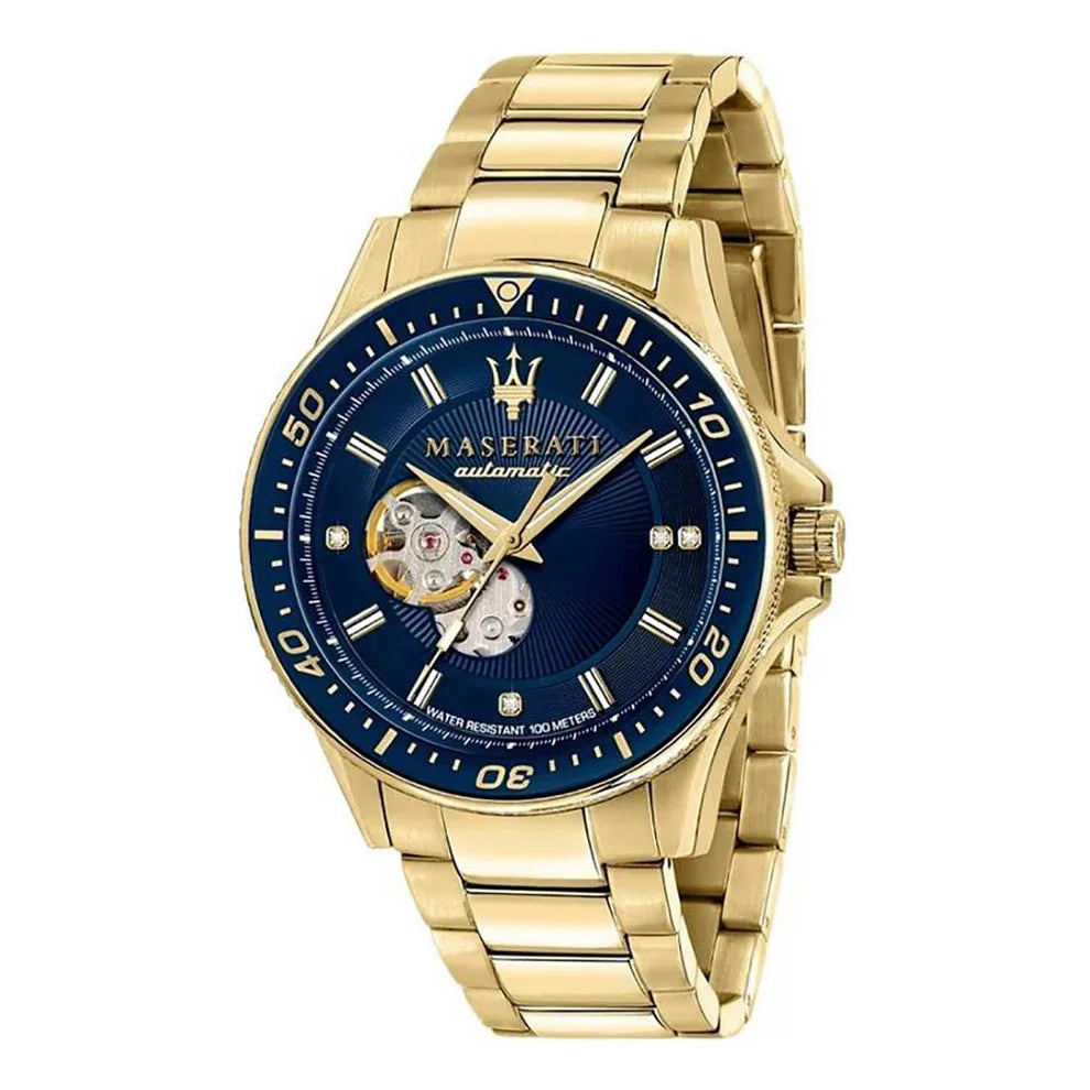 Maserati Automatic Sfida Open Heart 100M Water Resistant 24-Jewelled Mens Sport Watch-R8823140004