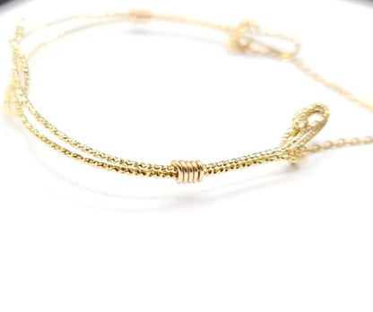 Twisted Gold Stainless Steel Infinity Bracelet