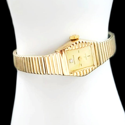 Waltham 17-Jewel Mechanical Vintage Brass Ladies Watch