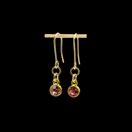 Birthstone Earrings-October in 14k Gold Plate, 14k Gold Fill & Brass