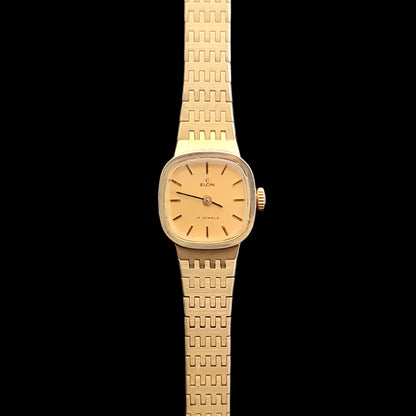 Elgin Made in France 17-Jewel Ladies Vintage Mechanical Watch in Brass