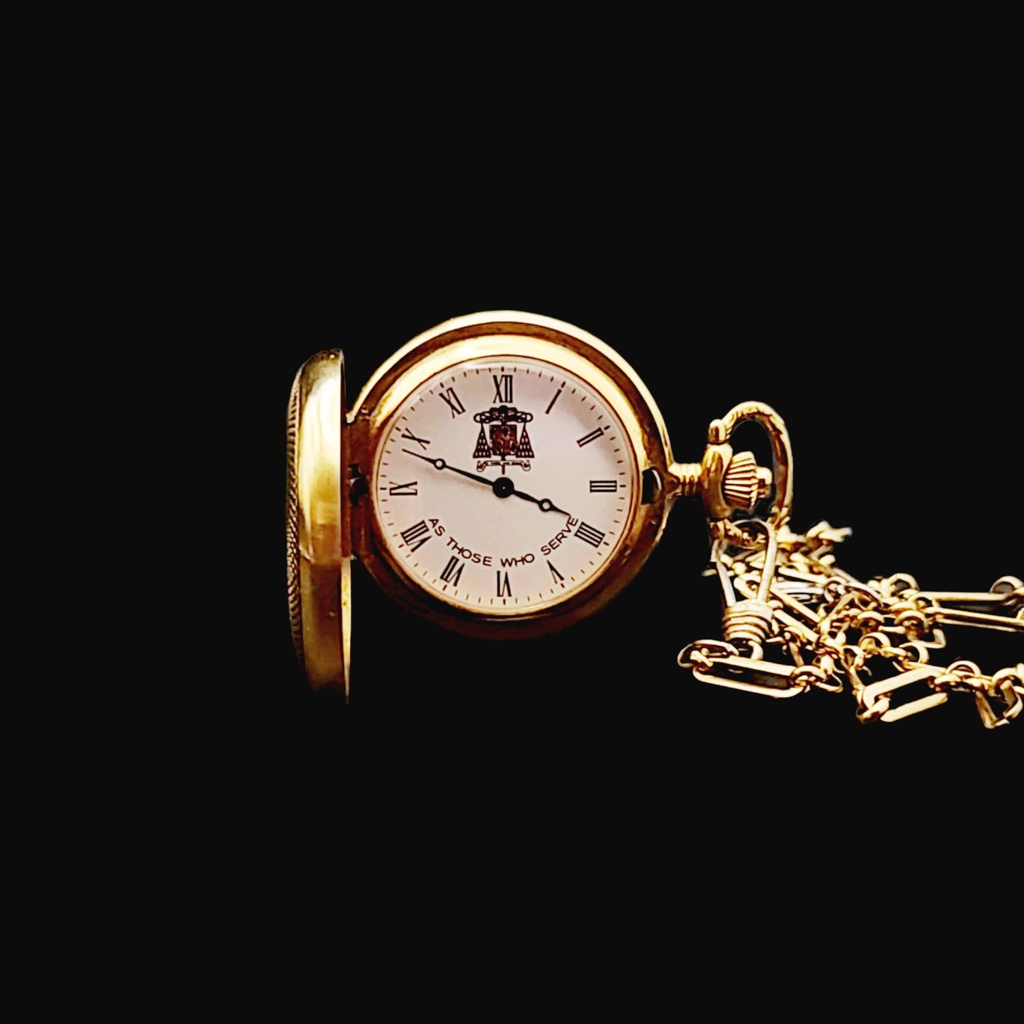 Prestige Watch Company "As Those Who Serve" Jewelled Quartz Pocket Watch