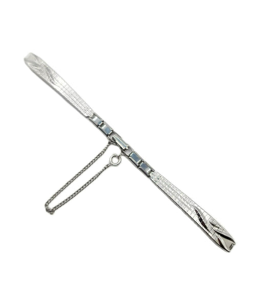 Stainless steel C type partial expansion band with easy to remove/add click together links.