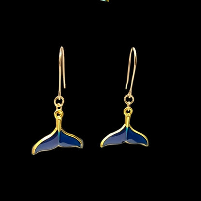 Blue Whale Tails-Earrings