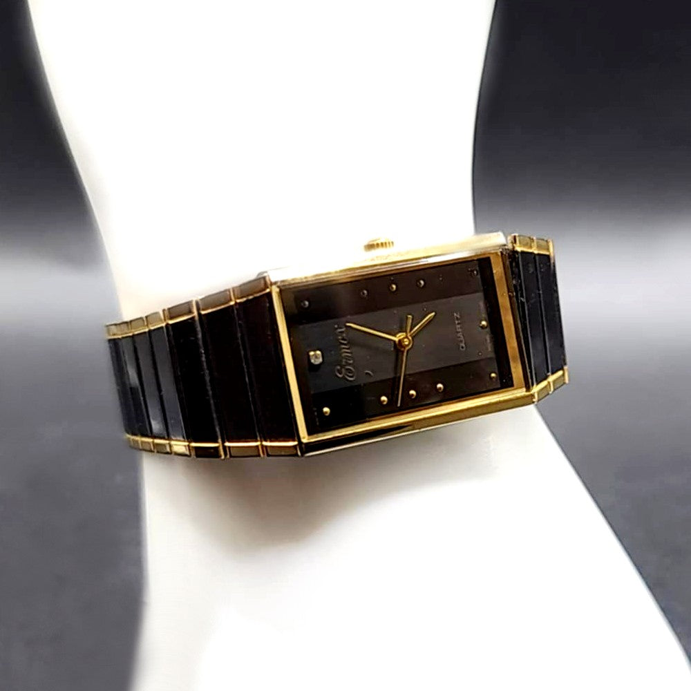 Ermex Diamond Mens Vintage Quartz Dress Watch