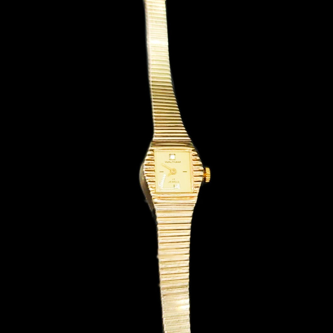 Waltham 17-Jewel Mechanical Vintage Brass Ladies Watch