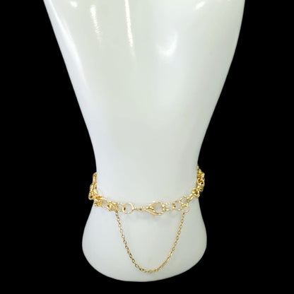 Black Heart Collection-Bracelet 14k gold plate & brass