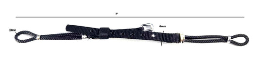 Single Lug Vintage Style Black Nylon Watch Band