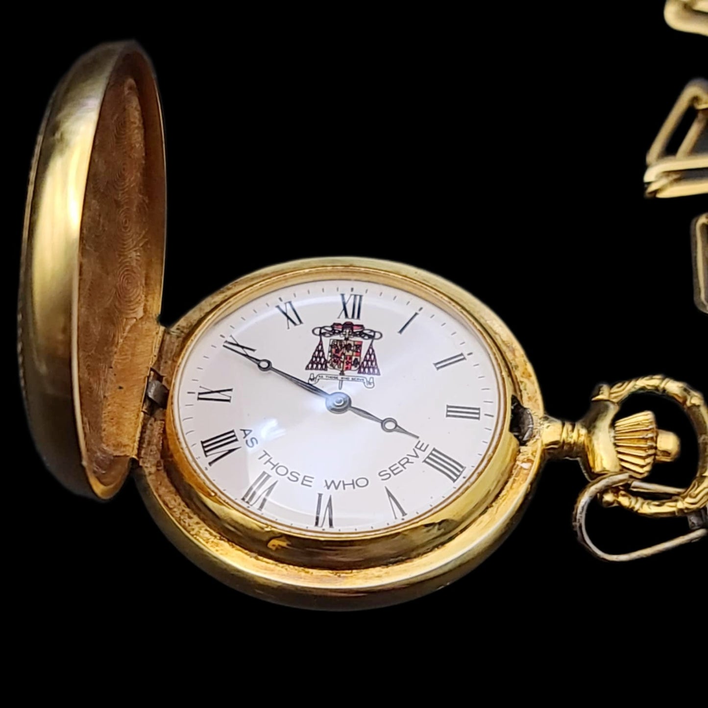 Prestige Watch Company "As Those Who Serve" Jewelled Quartz Pocket Watch
