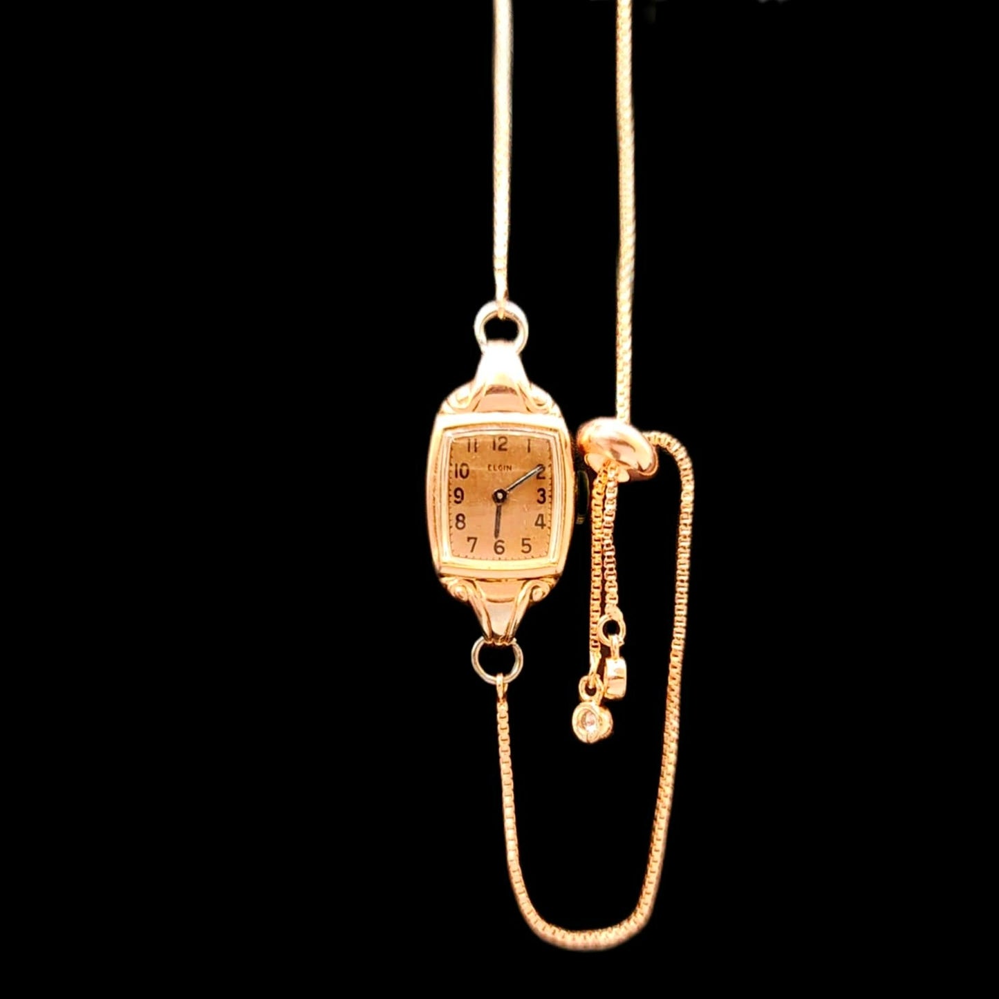 Elgin Rose Gold Vintage 15-Jewelled Mechanical Womens Watch