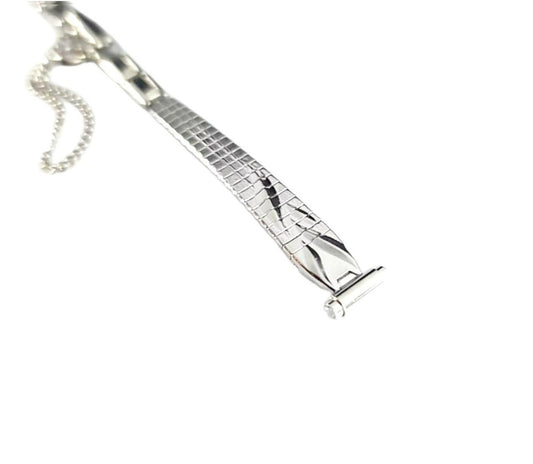 Vintage Style Ladies Partial Expansion Easily Sizeable Decorative Stainless Steel Watch Band for 8-10mm Watch Bands