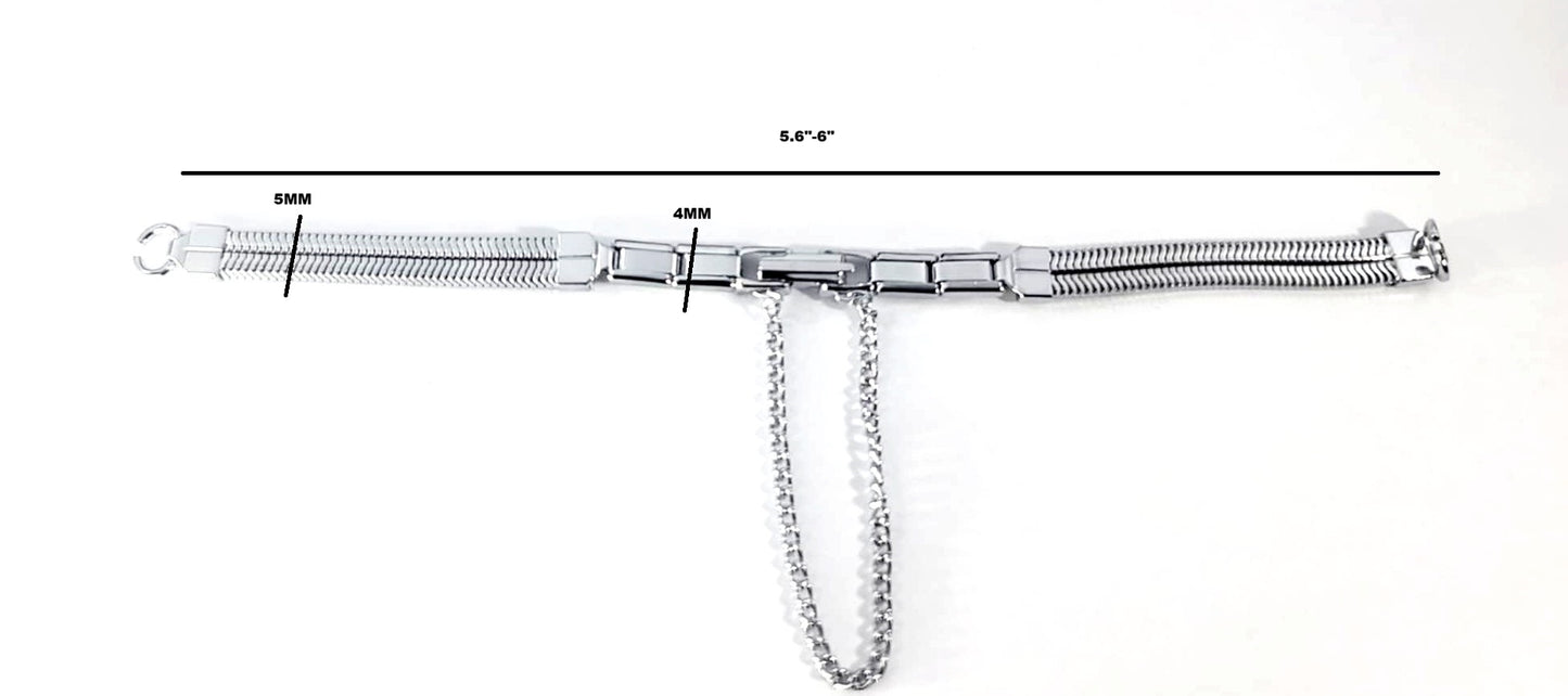 Slinky double rope ring style ladies vintage watch band-Sizeable with partial expansion links at clasp.