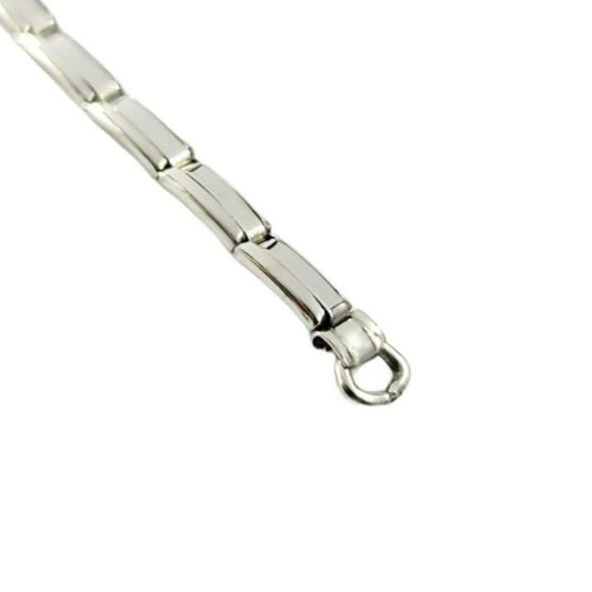 Vintage new unused stock Ladies ring style link flex watch band in stainless steel