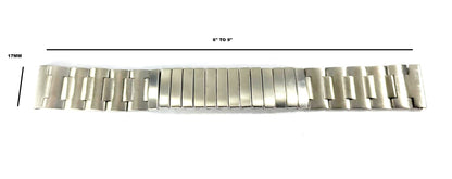 Stainless Steel Partial Expansion Style Watch Band for 17mm Watch Bands