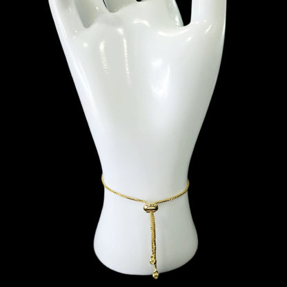 Gold & Moissanite Cross-Bracelet