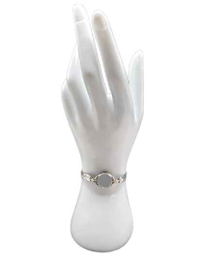 Stainless steel C type partial expansion band with easy to remove/add click together links.