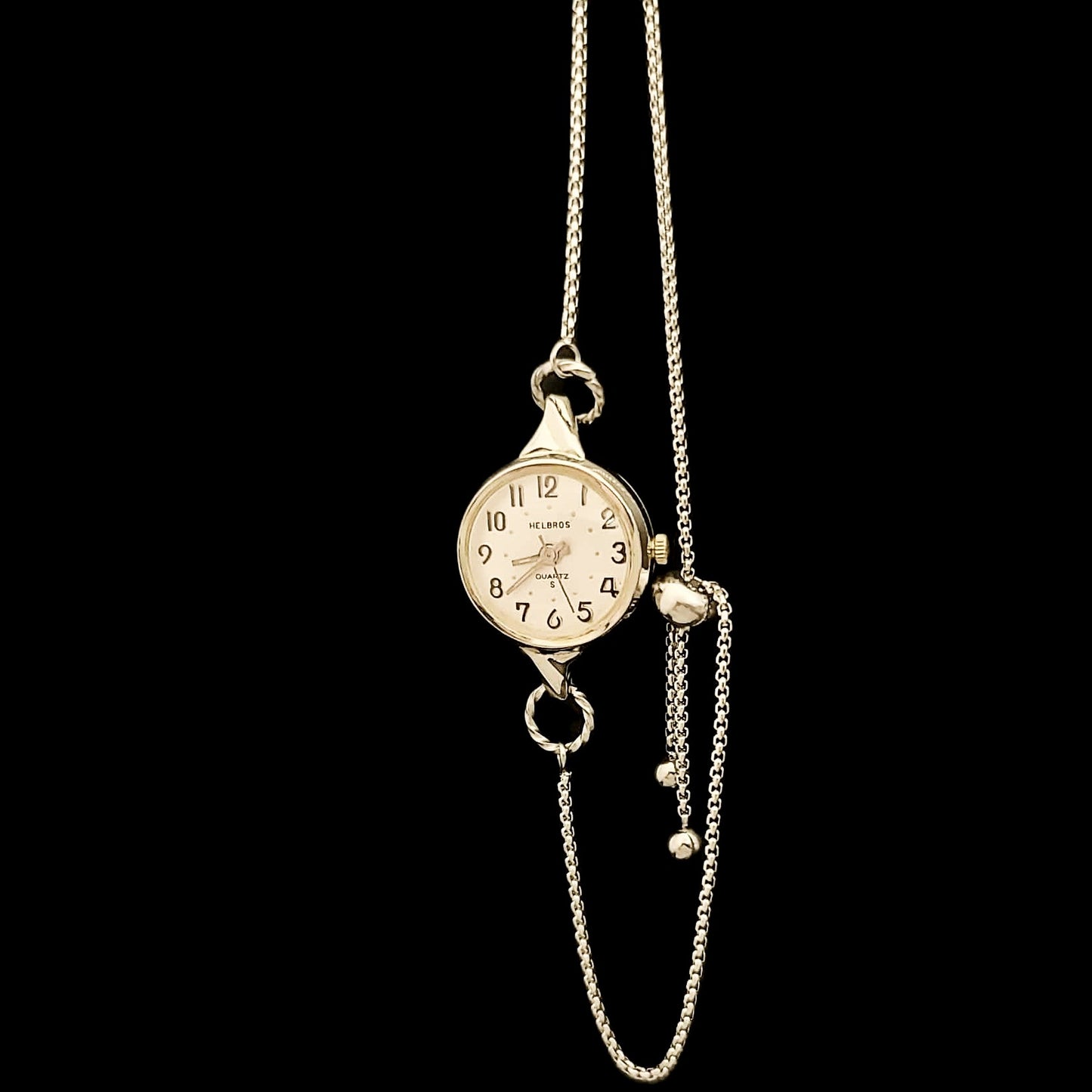Helbros 10k White Gold Vintage Mechanical Ladies Watch