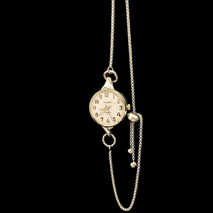 Helbros 10k White Gold Vintage Mechanical Ladies Watch