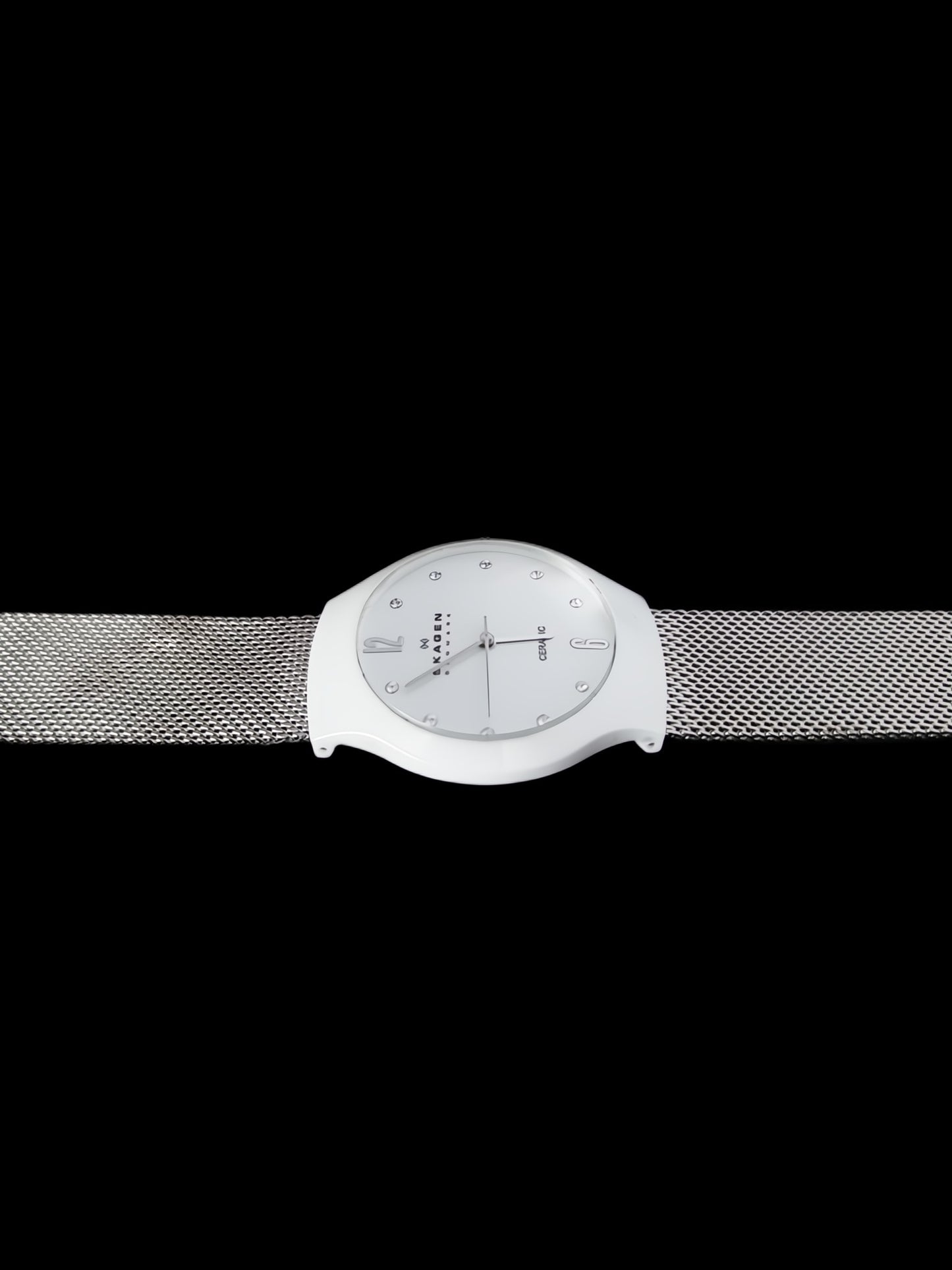 Skagen of Denmark Classy White With Crystals Quartz Watch