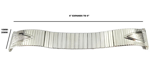 Stainless Steel Classy Western Style Watch Band for 16mm Watch Bands