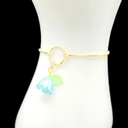 Bellflowers in Blue-Set of Earrings & Bracelet