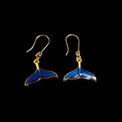 Blue Whale Tails-Earrings