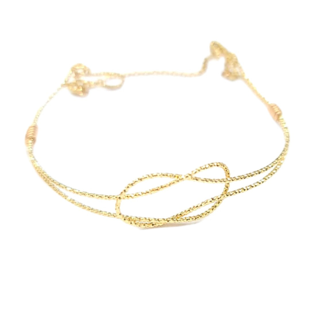 Twisted Gold Stainless Steel Infinity Bracelet