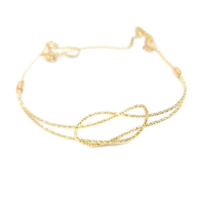 Twisted Gold Stainless Steel Infinity Bracelet