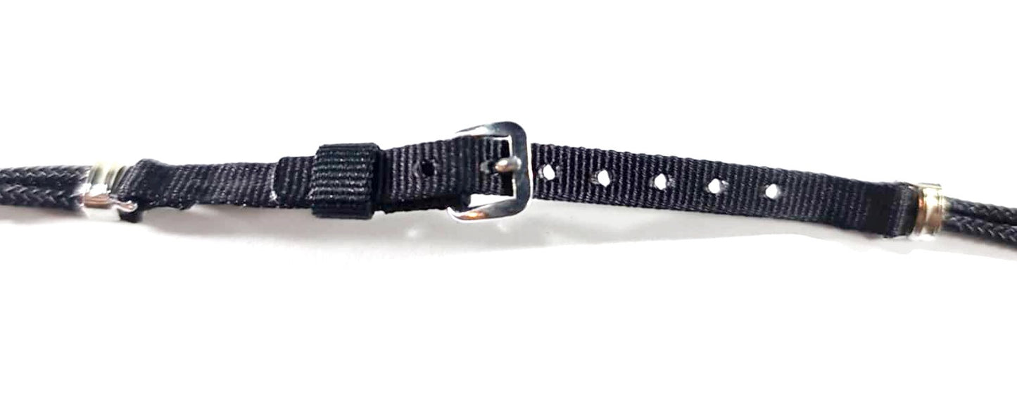 Single Lug Vintage Style Black Nylon Watch Band