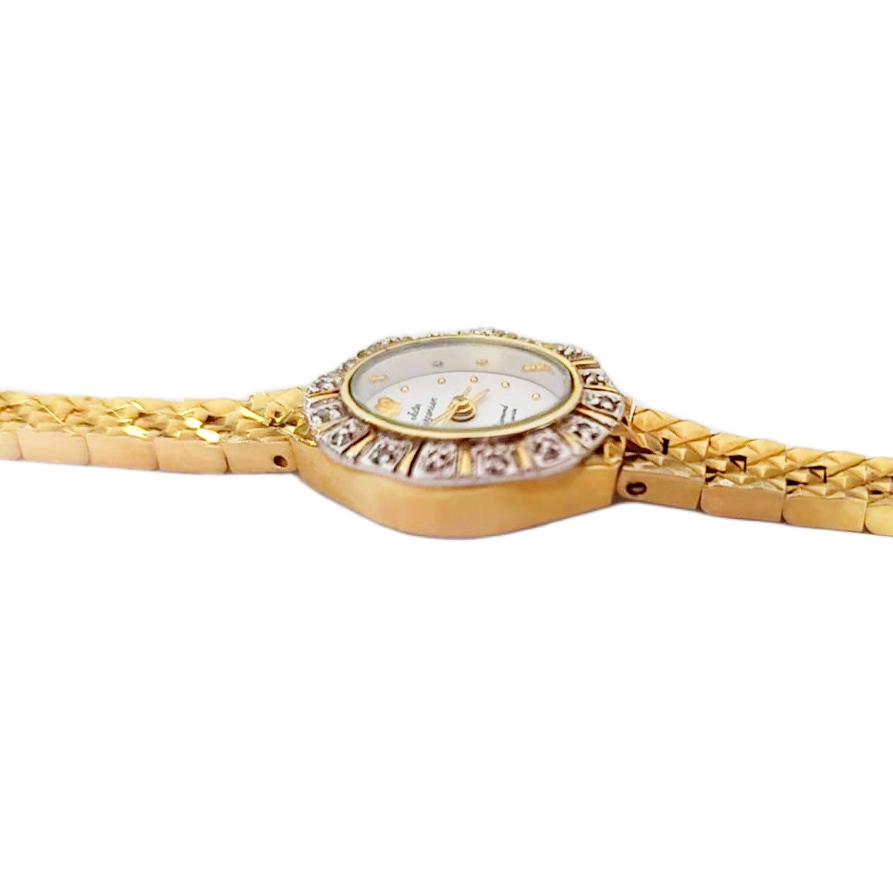 Jules Jurgensen Vintage Ladies Diamond Quartz Brass Watch