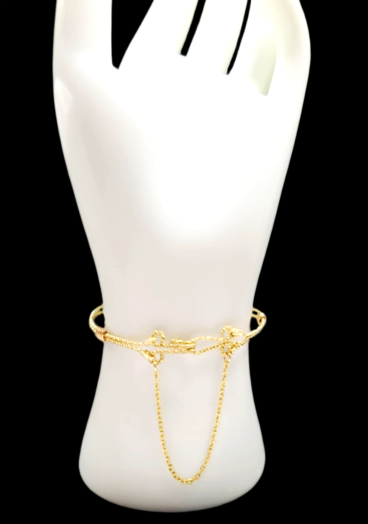 Twisted Gold Stainless Steel Infinity Bracelet