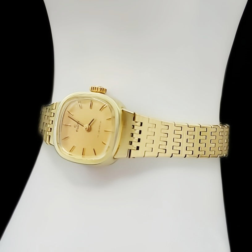 Elgin Made in France 17-Jewel Ladies Vintage Mechanical Watch in Brass