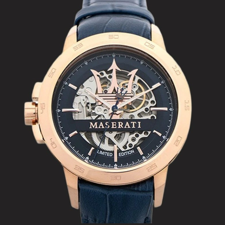 Maserati Mens Skeleton Dial Automatic Stainless Steel Watch R8821119005