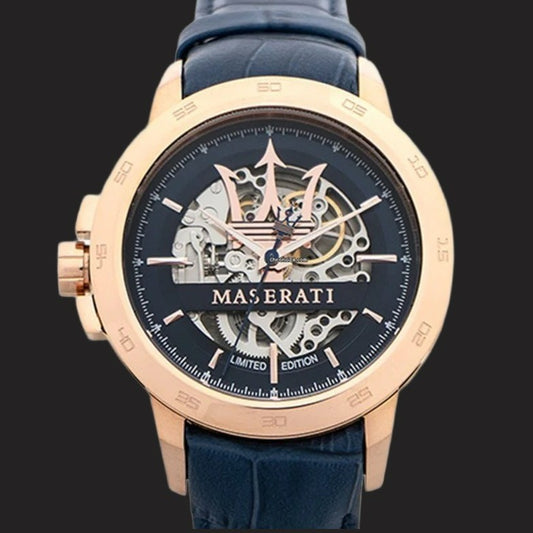 Maserati Mens Skeleton Dial Automatic Stainless Steel Watch R8821119005