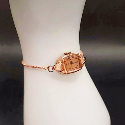 Elgin Rose Gold Vintage 15-Jewelled Mechanical Womens Watch