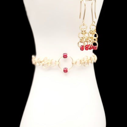 King Henry VIII Beheaded Wives Collection-Gold Set Bracelet & Earrings